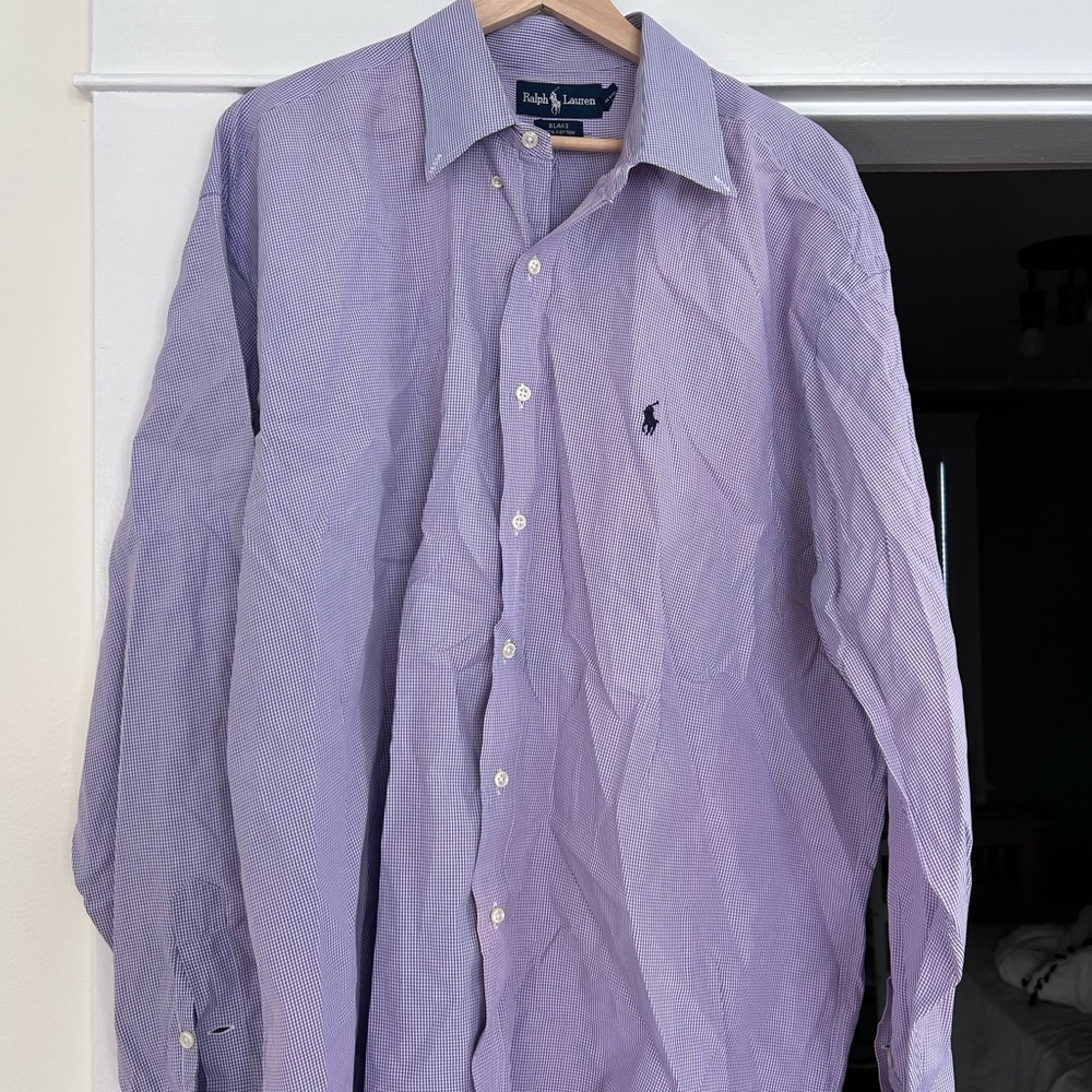 Ralph Lauren Men's Lavender Button Down Shirt
